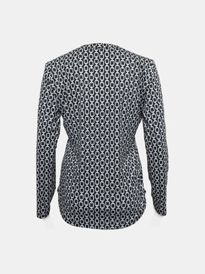 Zip-Pocket Long Sleeves Top