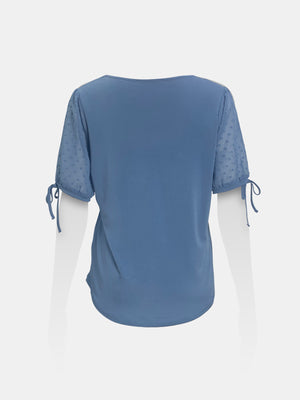 Swiss Dot Puffy Tie Sleeves