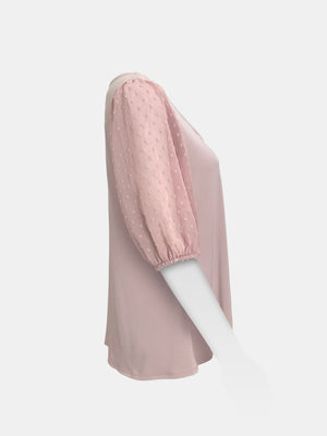 V-Neck Puffy Sleeves Top