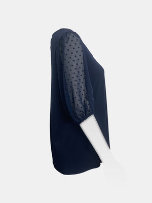V-Neck Puffy Sleeves Top