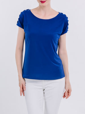 Cutout Short Sleeve Top