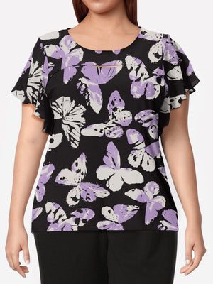 Cutout Short Sleeve Top