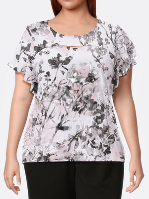 Cutout Short Sleeve Top