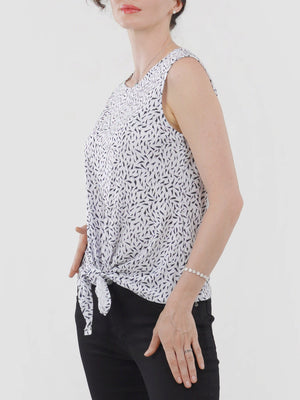 Tie Waist Sleeveless Top