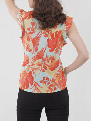 Flutter Cap Sleeve Top
