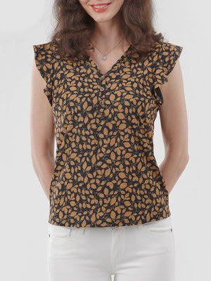 Flutter Cap Sleeve Top