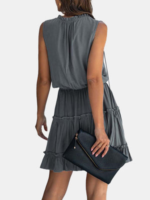 Sleeveless Drawstring Mini Dress