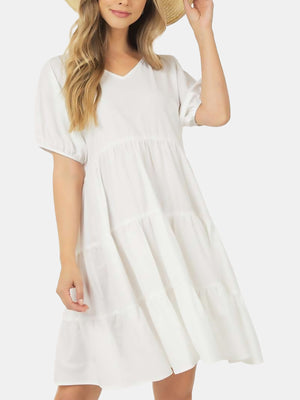 Basic Short Neck Dress Layers