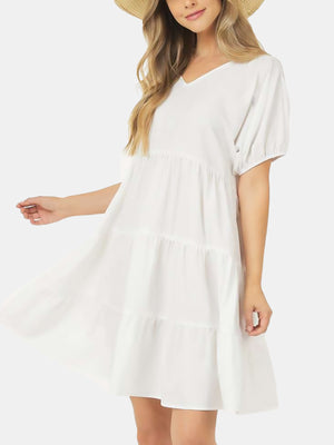 Basic Short Neck Dress Layers