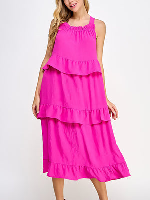 Ruffled Midi Dress