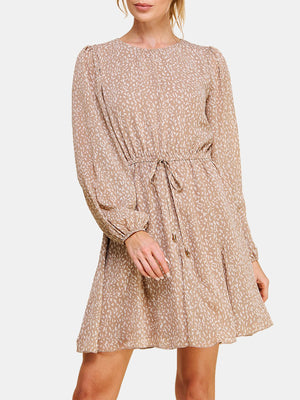 Chiffon Dress with Godet Flounce Skirt