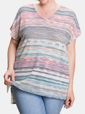 Plus Size Relaxed V-Neck Top