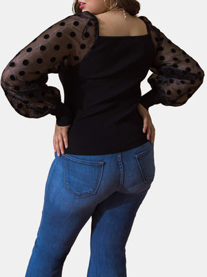 Plus Size Sweater Knit Top