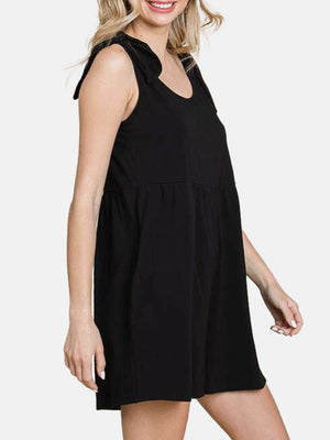 Shoulder Knot Baggy Romper