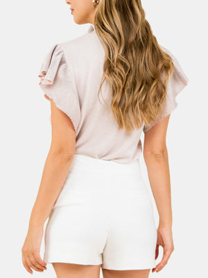 Flutter Sleeve Knit Top