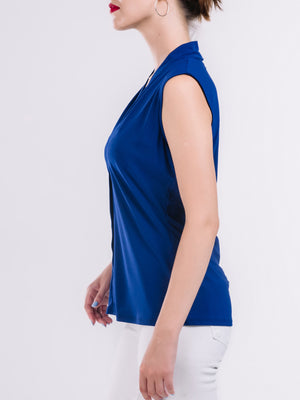 Gathered V-neckline Top