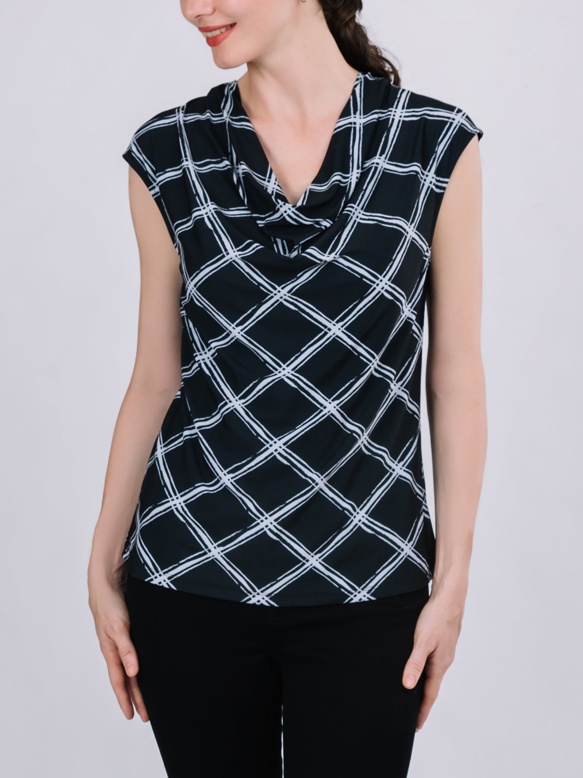 Cowl Neck Sleeveless Top