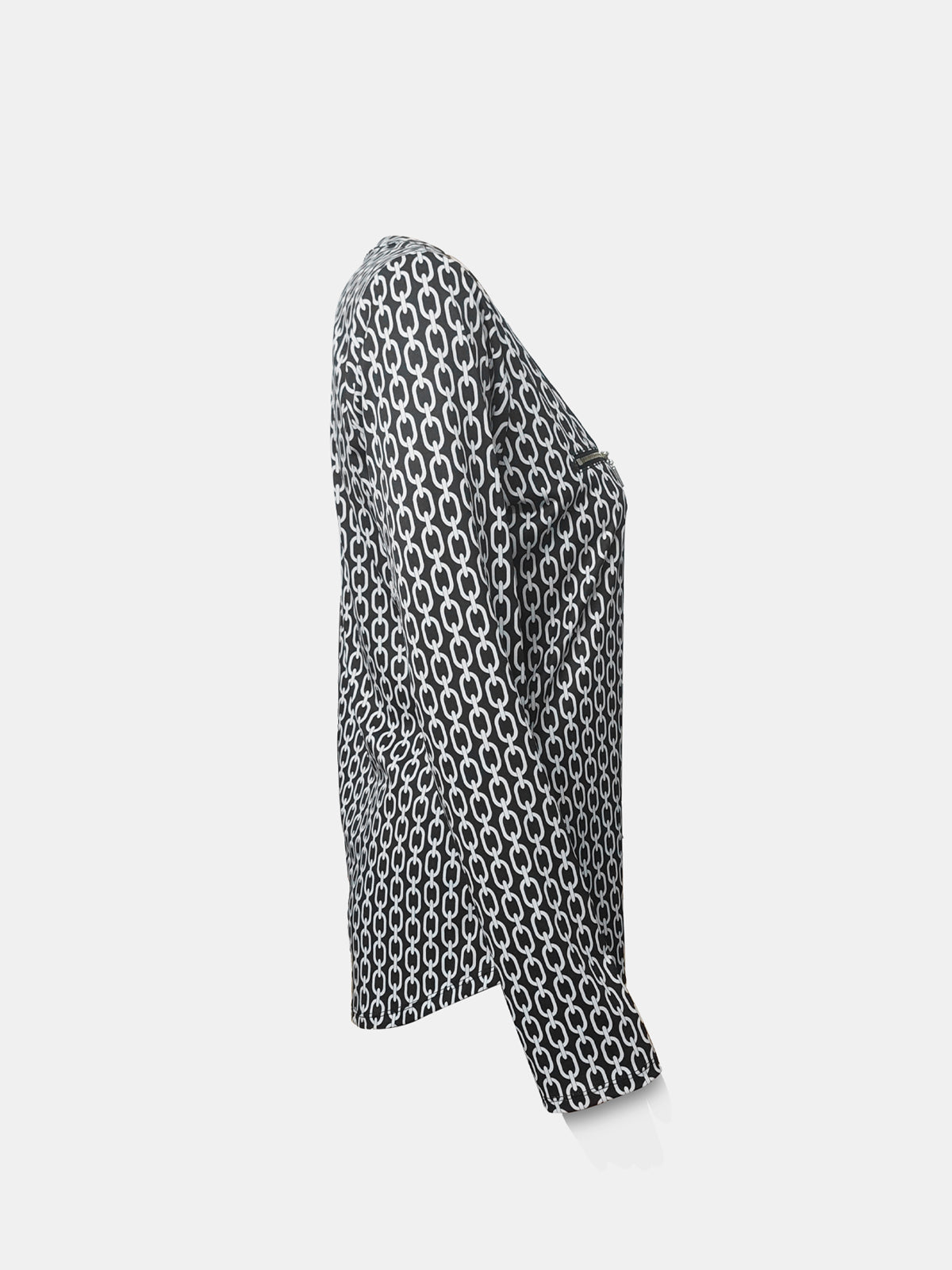 Zip-Pocket Long Sleeves Top