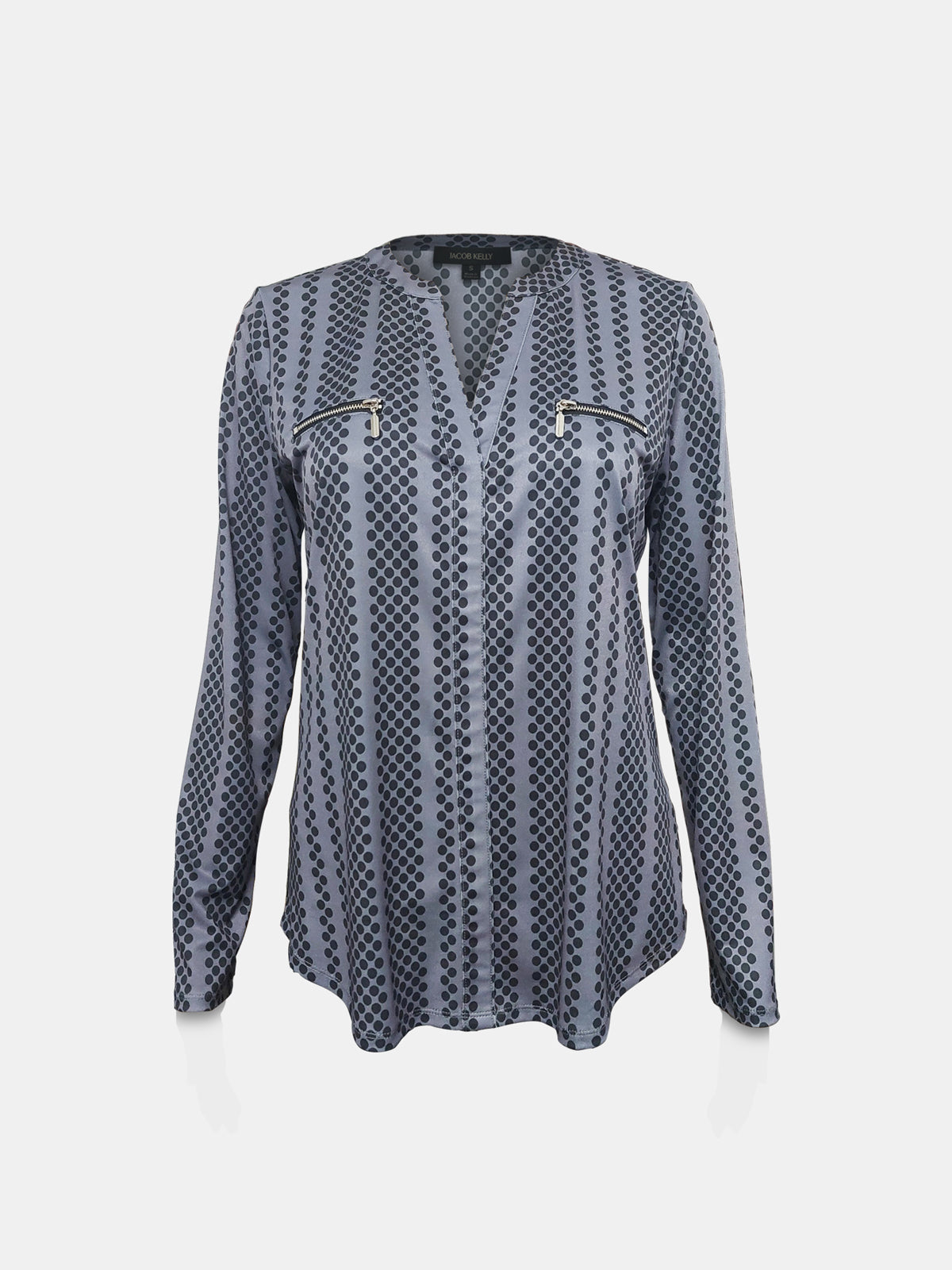 Zip-Pocket Long Sleeves Top