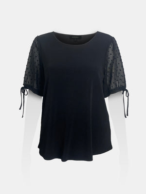 Swiss Dot Puffy Tie Sleeves