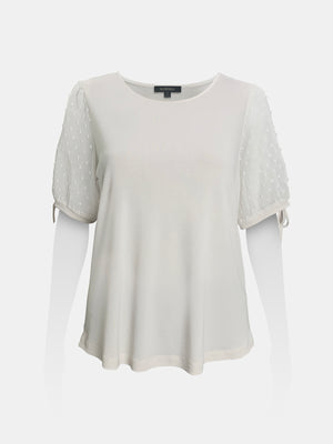 Swiss Dot Puffy Tie Sleeves