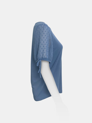 Swiss Dot Puffy Tie Sleeves