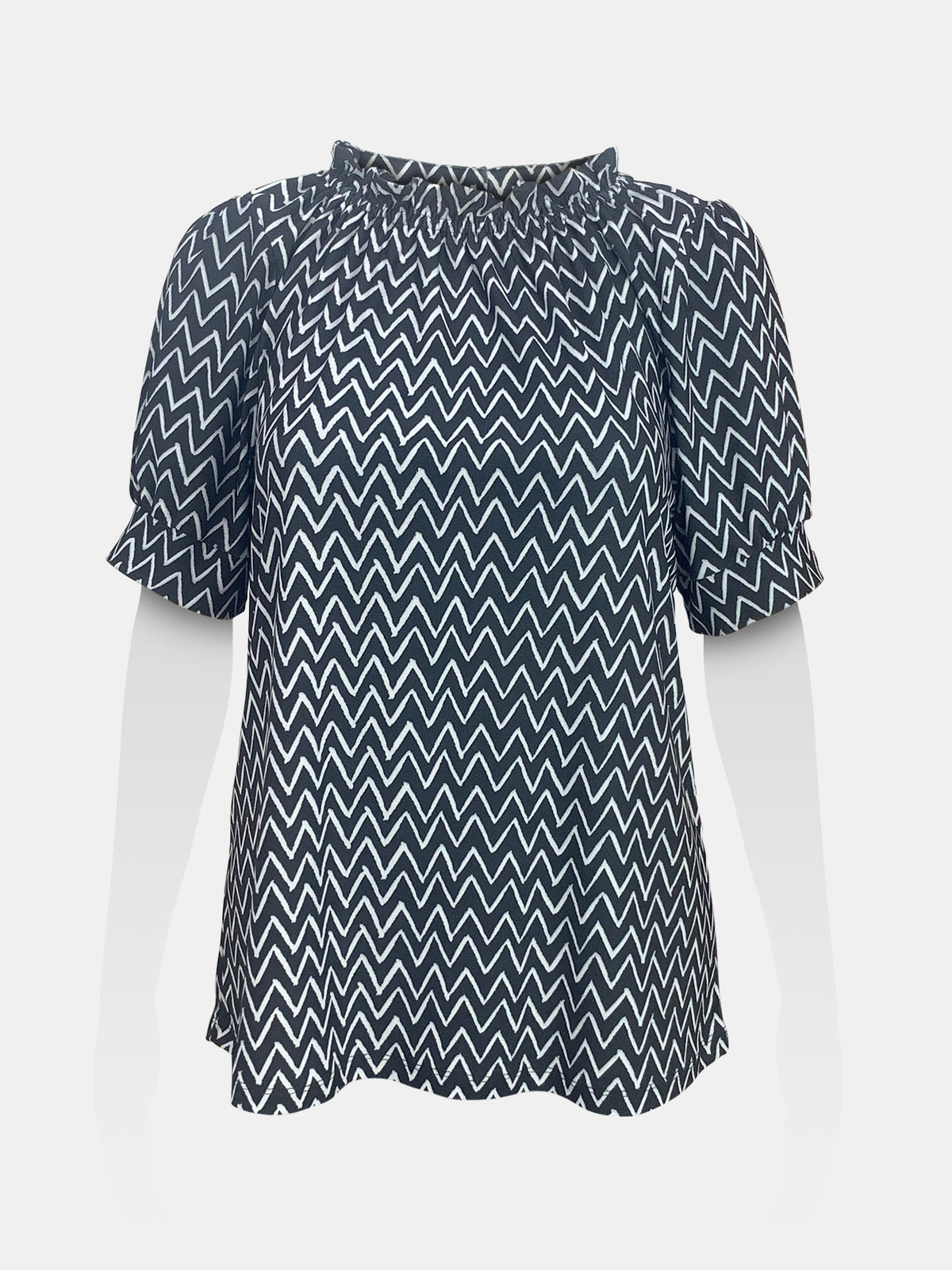 ruffle-neck-top-zigzag-print