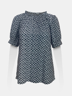 ruffle-neck-top-zigzag-print
