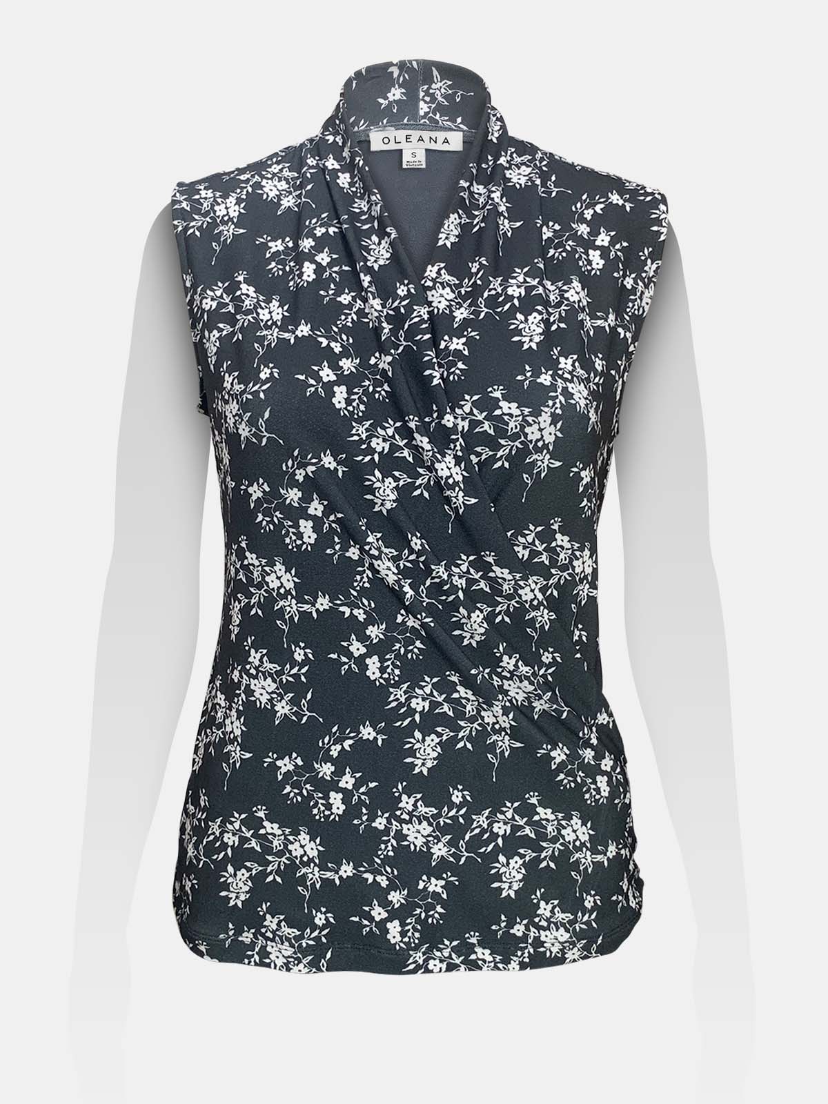 Surplice Wrap Sleeveless Top