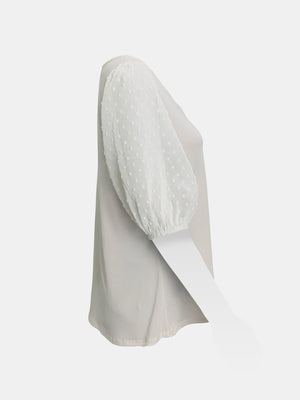 V-Neck Puffy Sleeves Top