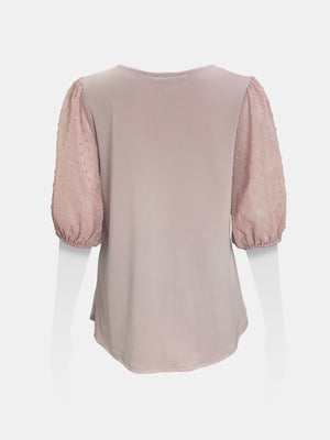 V-Neck Puffy Sleeves Top