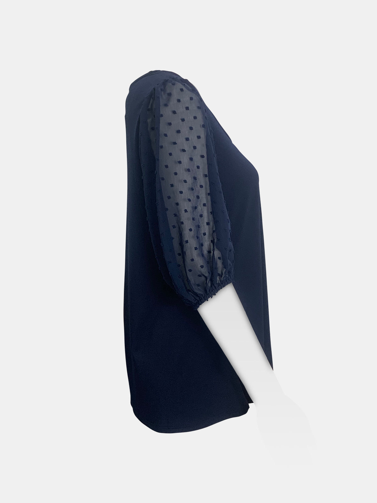 V-Neck Puffy Sleeves Top