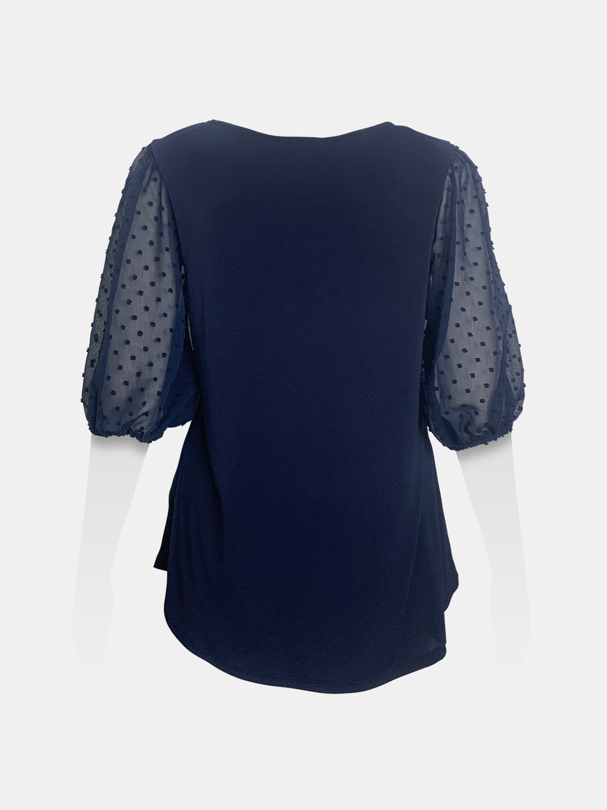 V-Neck Puffy Sleeves Top