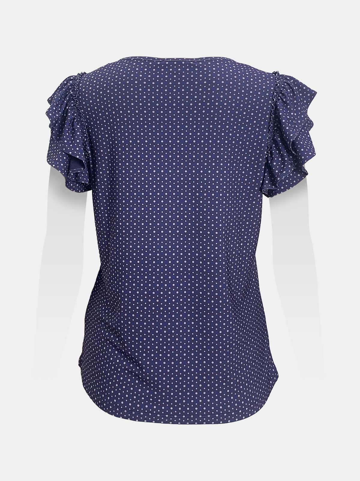Flutter Cap Tiered Sleeve Top