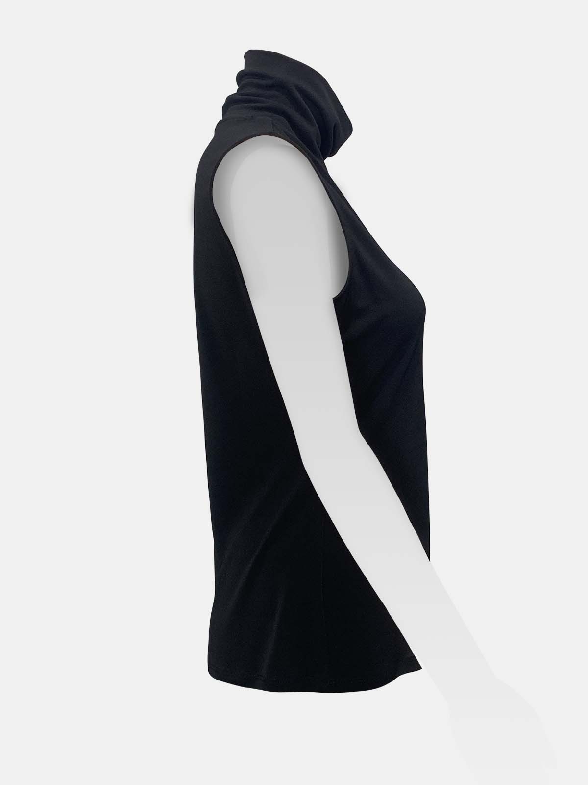 Turtle Neck Sleeveless Top