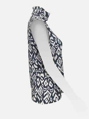 Turtle Neck Sleeveless Top