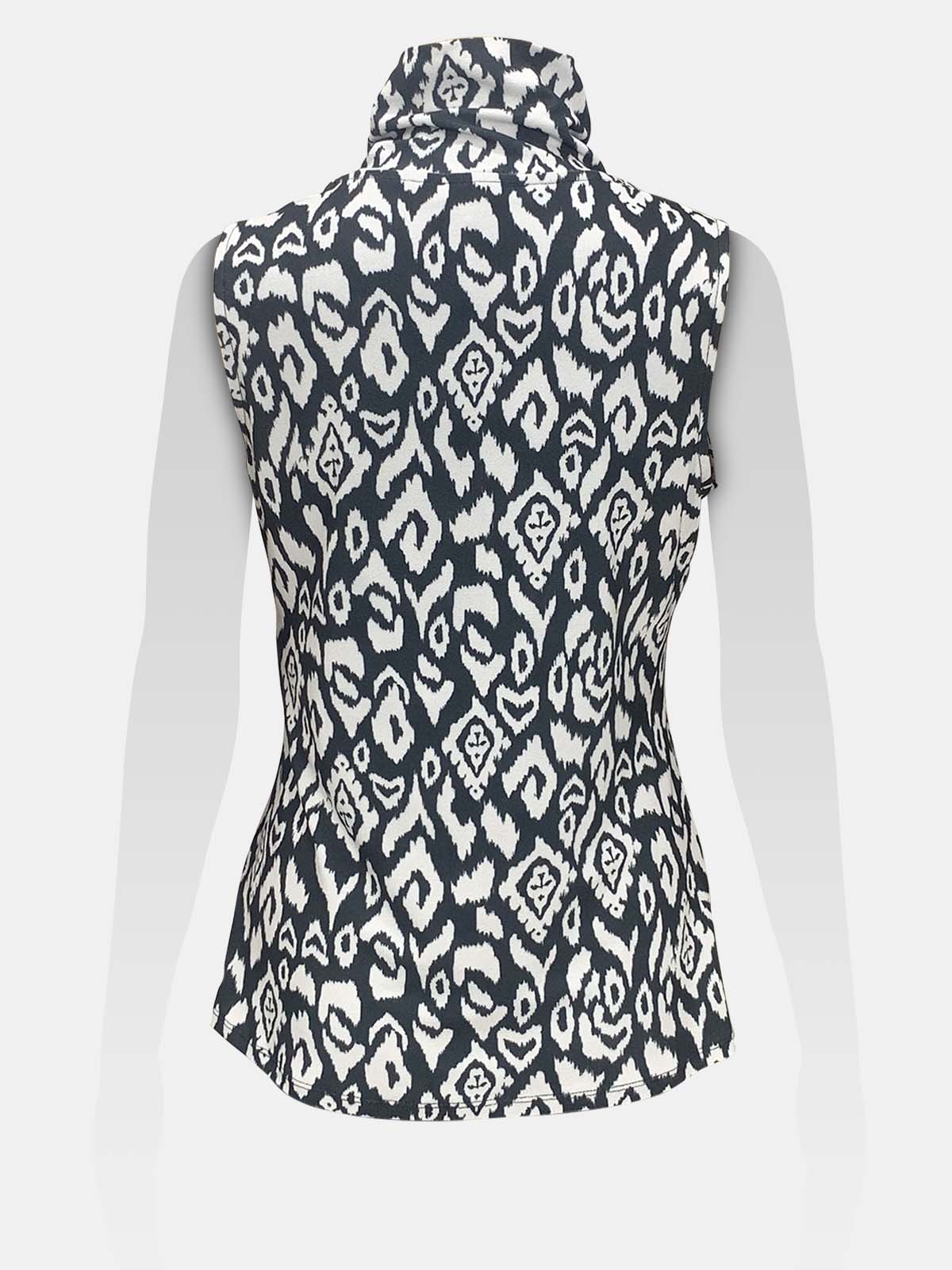 Turtle Neck Sleeveless Top