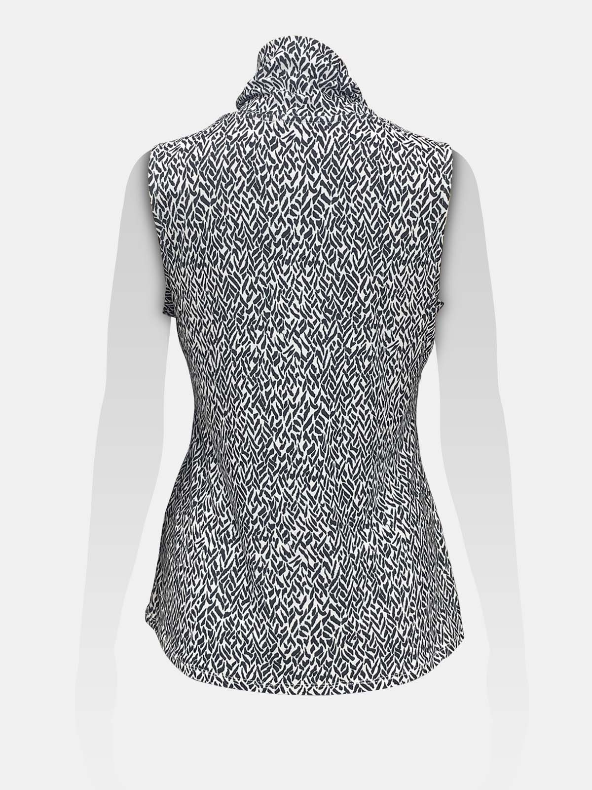 Turtle Neck Sleeveless Top