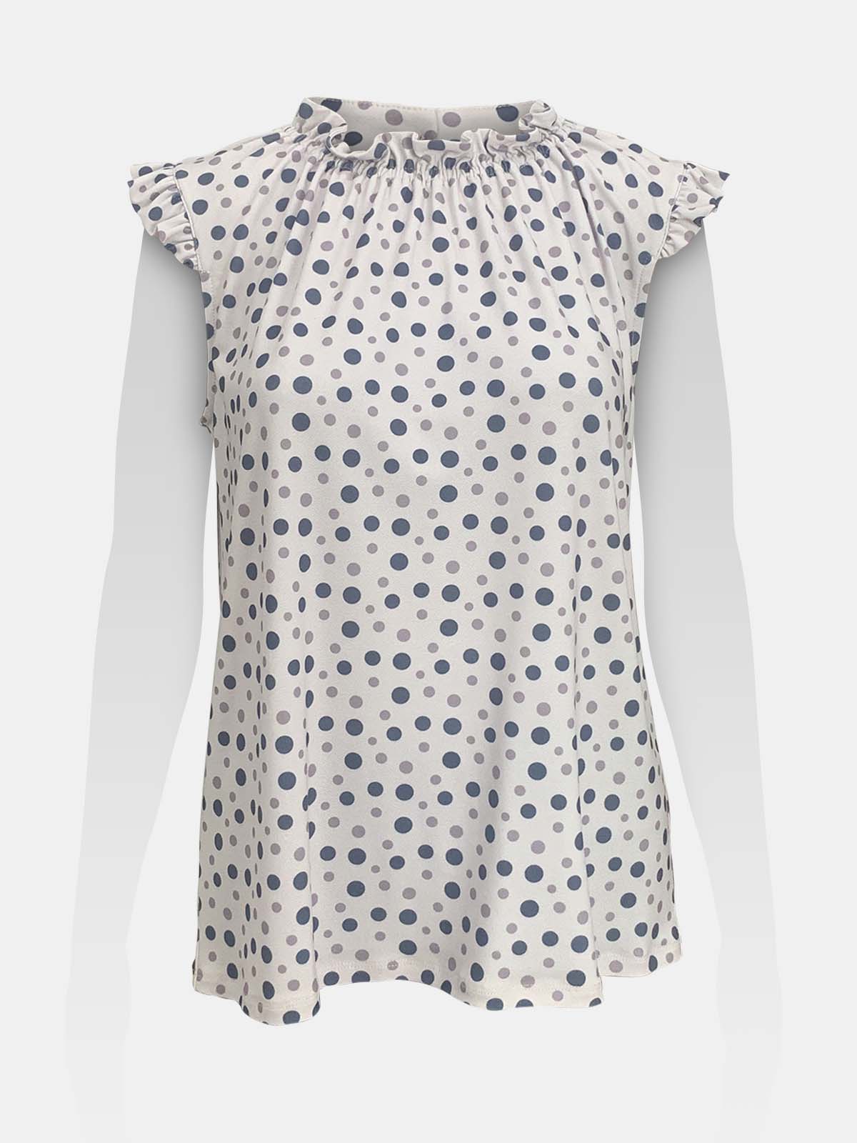 ruffle-neck-sleeveless-top
