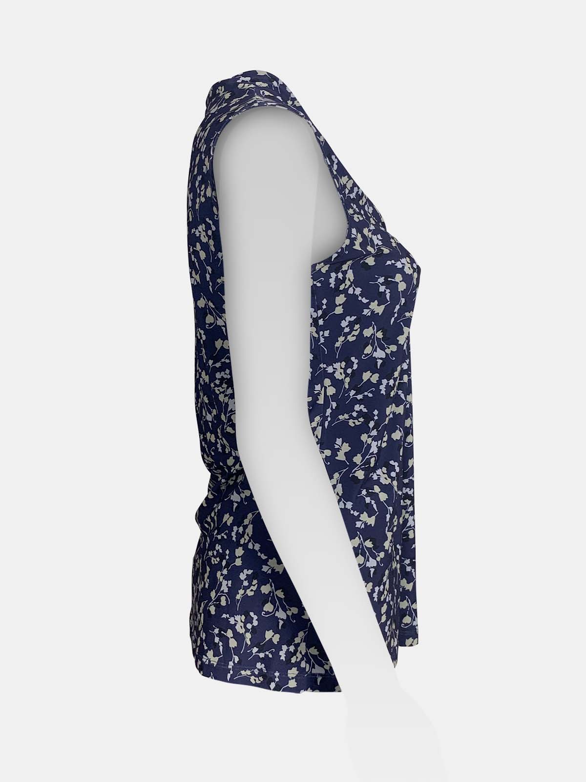 Gathered-Front Sleeveless Top