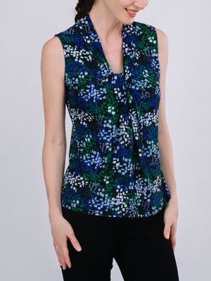 Gathered-Front Sleeveless Top