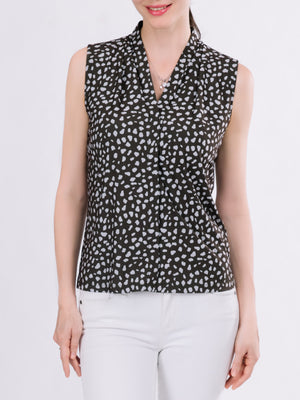 Gathered V-neckline Top
