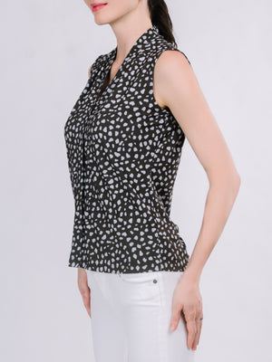 Gathered V-neckline Top