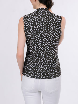 Gathered V-neckline Top