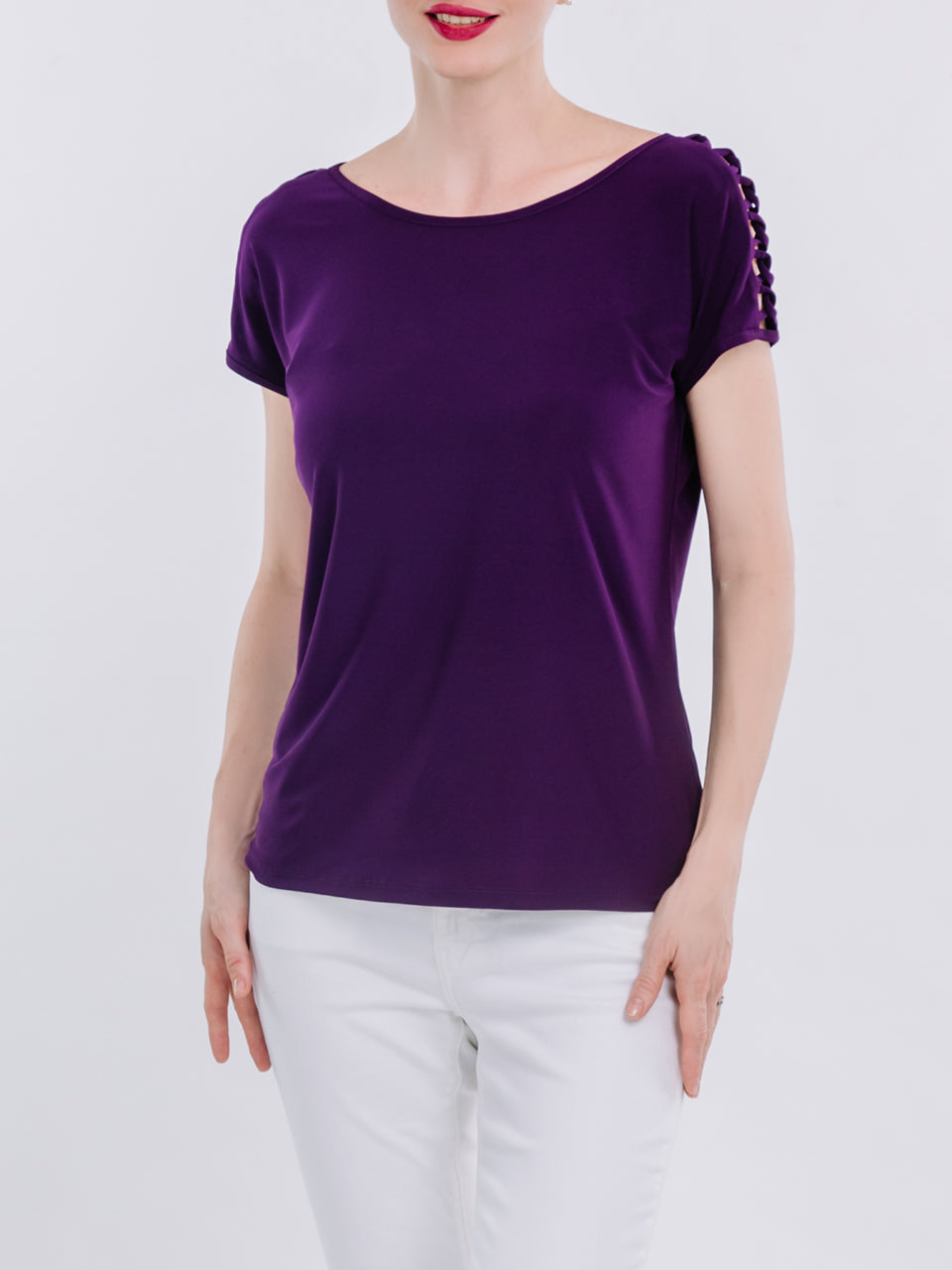 Cutout Short Sleeve Top