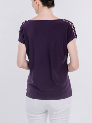 Cutout Short Sleeve Top