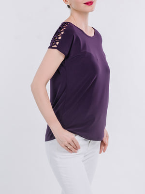 Cutout Short Sleeve Top