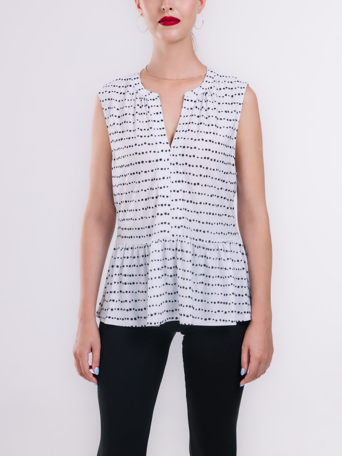 Flare Detail Knit Top