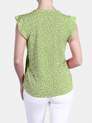 Flutter Cap Sleeve Top
