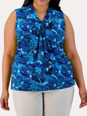 Gathered-Front Sleeveless Top
